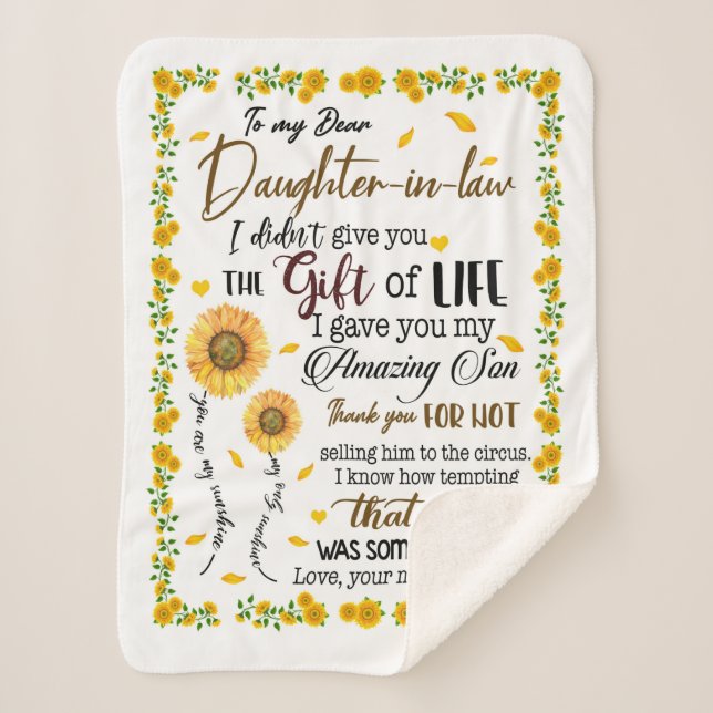 Personalisierter Brief an meine Tochter, Sherpadecke (Vorderseite)