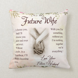 Personalisierter Brief an meine zukünftige Ehefrau Kissen