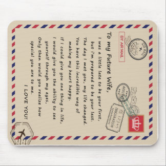 Personalisierter Brief an meine zukünftige Ehefrau Mousepad
