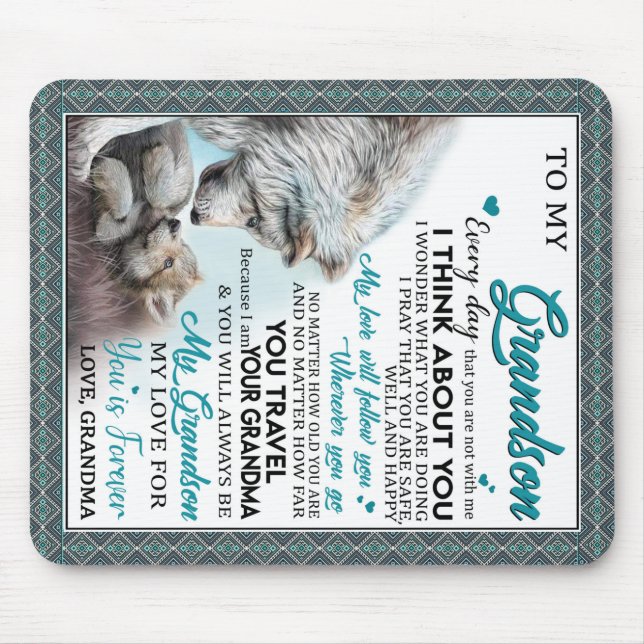 Personalisierter Brief an meinen Enkel, Liebe Gran Mousepad (Vorne)