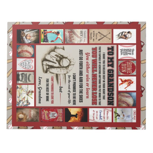 Personalisierter Brief an meinen Enkel, Liebe Oma Notizblock (Vorderseite)