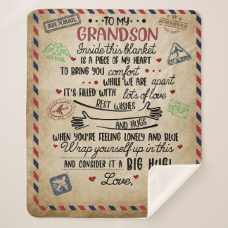 Personalisierter Brief an meinen Grand Son, Geburt Sherpadecke