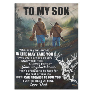 Personalisierter Brief an meinen Sohn aus dem Vate Tischdecke