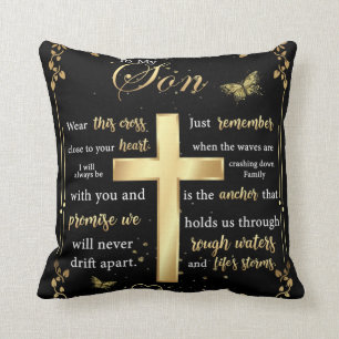 Personalisierter Brief an meinen Sohn Kissen