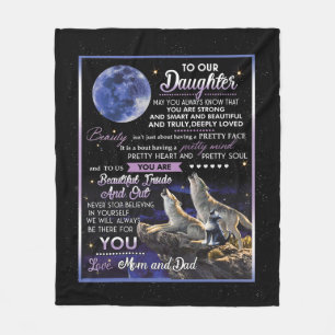 Personalisierter Brief an unsere Tochter Fleecedecke