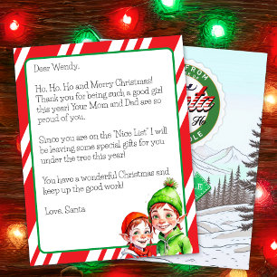 Personalisierter Brief des Weihnachtsmanns an die