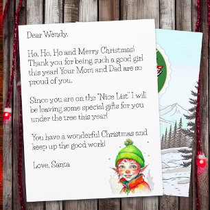 Personalisierter Brief des Weihnachtsmanns an die