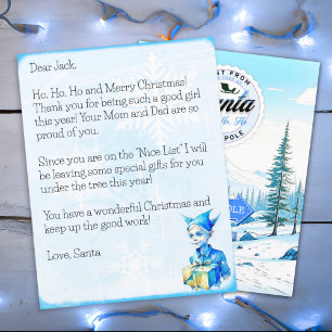 Personalisierter Brief des Weihnachtsmanns an Jung