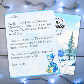 Personalisierter Brief des Weihnachtsmanns an Jung