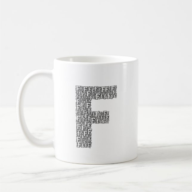 Personalisierter Brief F Kaffeebecher Geschenk Kaffeetasse (Links)