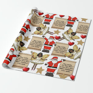 Personalisierter Brief/Geschenk vom Weihnachtsmann Geschenkpapier