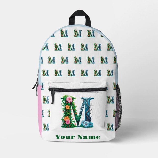 Personalisierter Brief M Bedruckter Rucksack (Vorderseite)