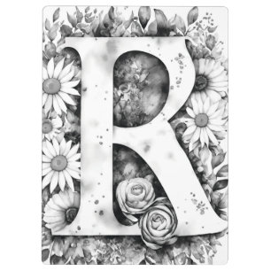 Personalisierter Brief R Floral Watercolor Lehrer Klemmbrett