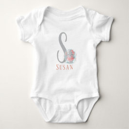 Personalisierter Brief und Name Baby Bodysuit Baby Strampler
