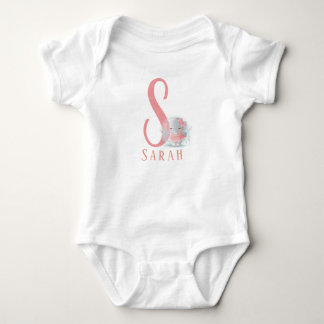 Personalisierter Brief und Name Baby Bodysuit Strampler