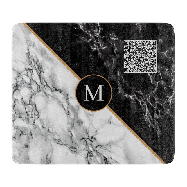 Personalisierter Brief und QR Code Cutting Board Schneidebrett (Vorderseite)