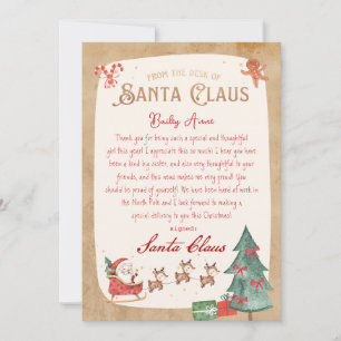 Personalisierter Brief vom Santa Printable Einladung