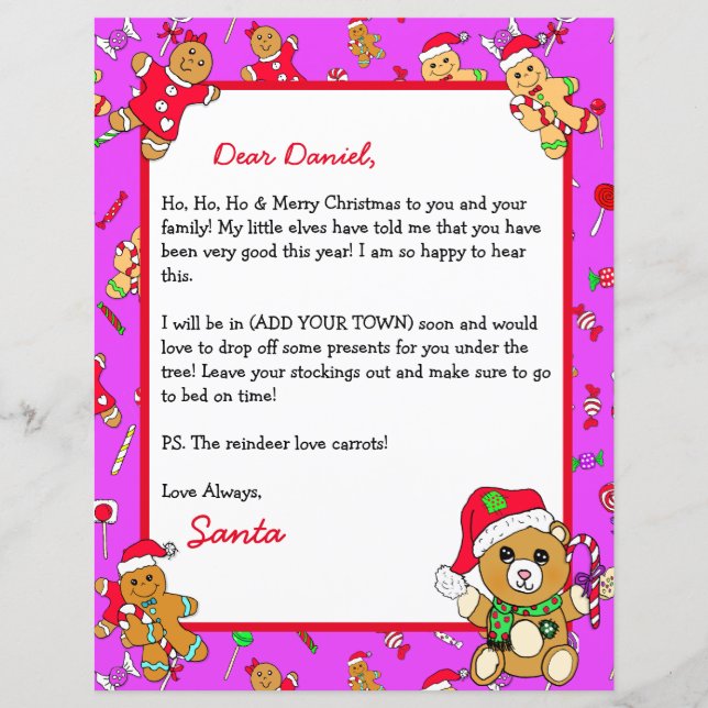 Personalisierter Brief vom Weihnachtsmann (Vorderseite)