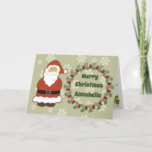 Personalisierter Brief vom Weihnachtsmann an einen Feiertagskarte