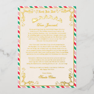Personalisierter Brief von Santa Foil Folieneinladung