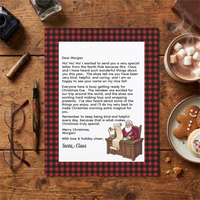 Personalisierter Brief Von Santa Rot-Schwarzes Kar (Von Creator hochgeladen)