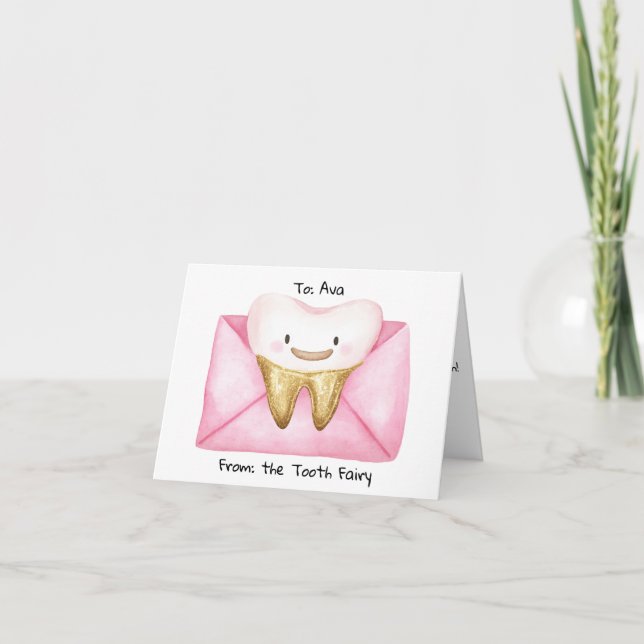 Personalisierter Brief von Tooth Fairy Karte (Vorderseite)