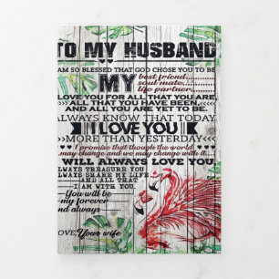 Personalisierter Brief   Zu meinem Mann Dreifach Gefaltete Ankündigung