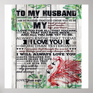 Personalisierter Brief | Zu meinem Mann Poster