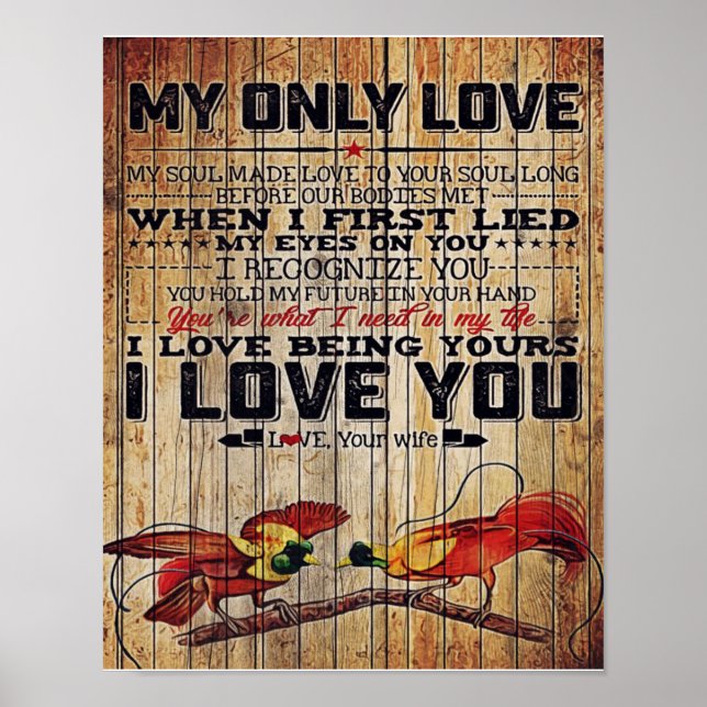 Personalisierter Brief | Zu meinem Mann Poster (Vorne)