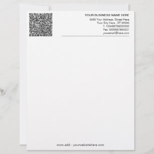 Personalisierter Briefkopf Ihre Name-Info und QR-C