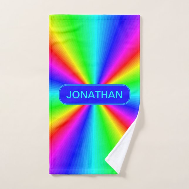 Personalisierter Bright-Regenbogen Handtuch (Handtuch)