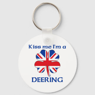 Personalisierter britischer Kuss Ich liebe Schlüsselanhänger