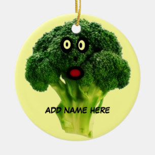 Personalisierter Broccoli-Cartoon Keramikornament