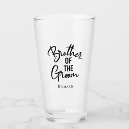 Personalisierter Bruder der Braut Glas