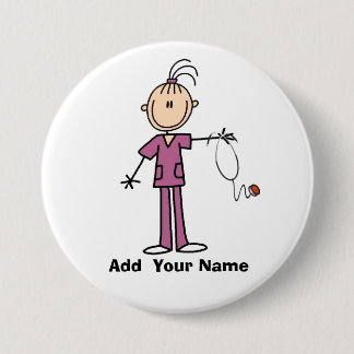 Personalisierter brünetter button
