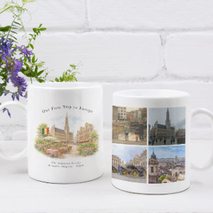 Personalisierter Brüssel Belgien Reise Foto Becher Kaffeetasse