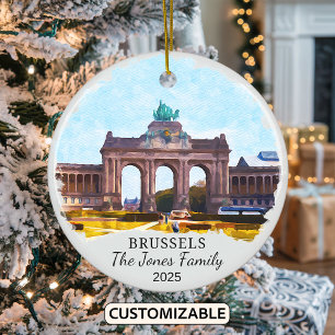 Personalisierter Brüsseler Weihnachtsschmuck, Belg Keramik Ornament