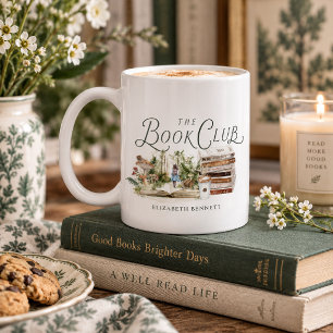 Personalisierter Buchclub-Wasserfarbenbecher Kaffeetasse