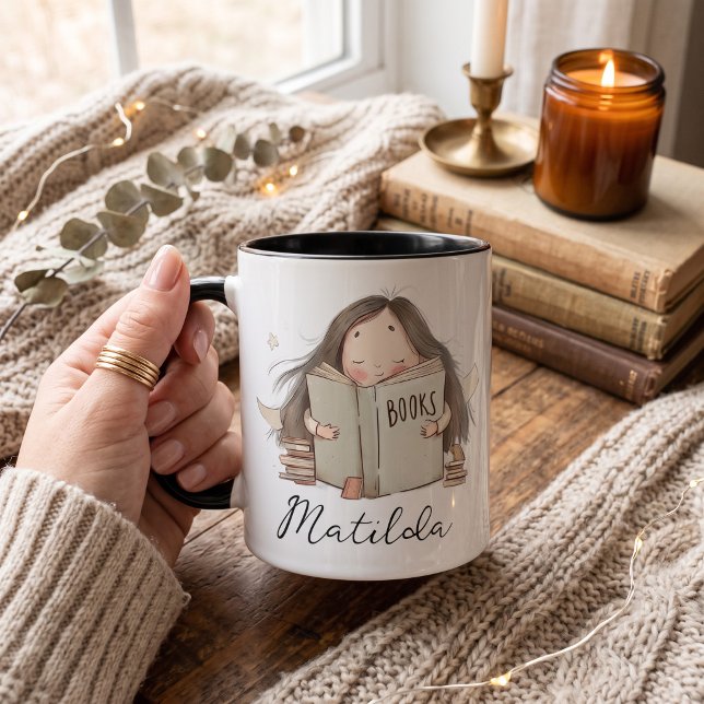 Personalisierter Bücherliebhaber  Tasse (Von Creator hochgeladen)