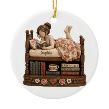 Personalisierter Buchliebhaber-Weihnachtsschmuck