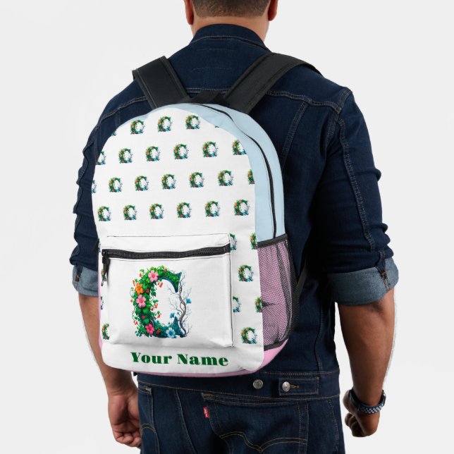 Personalisierter Buchstabe C Bedruckter Rucksack (Insitu (Modell))