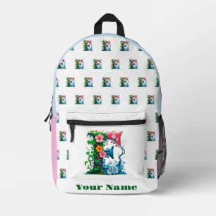 Personalisierter Buchstabe E Bedruckter Rucksack