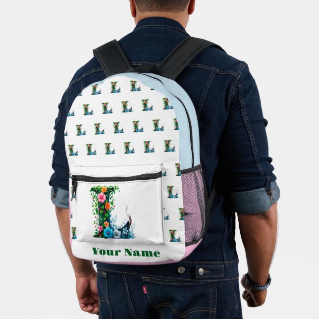 Personalisierter Buchstabe L Bedruckter Rucksack (Insitu (Modell))