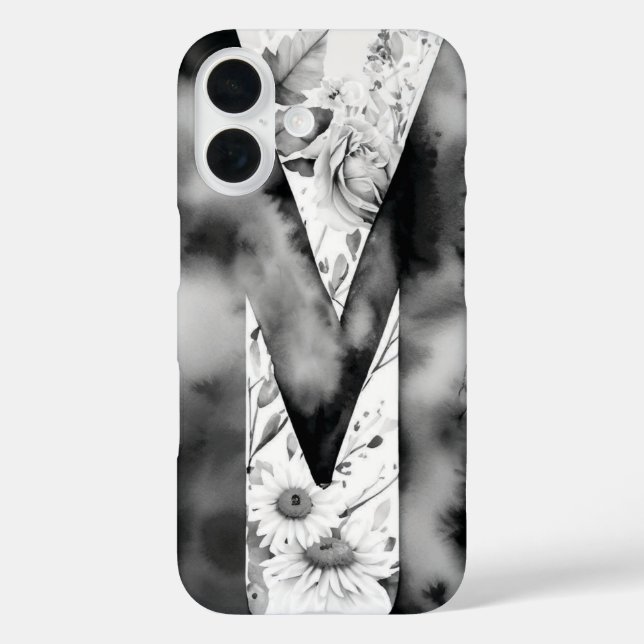 Personalisierter Buchstabe M Elegantes Wasser Case-Mate iPhone Hülle (Rückseite)
