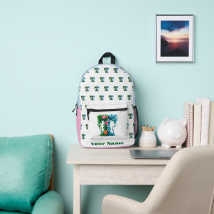 Personalisierter Buchstabe T Bedruckter Rucksack