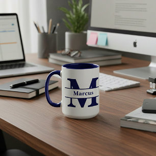 Personalisierter Buchstabe und Name Tasse