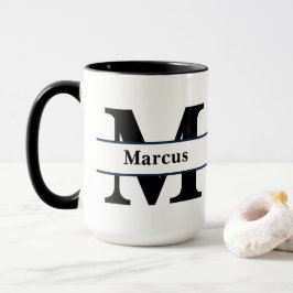 Personalisierter Buchstabe und Name Tasse