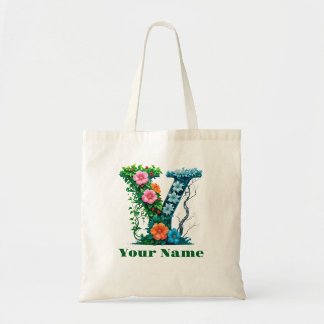 Personalisierter Buchstabe Y Tragetasche (Vorne)