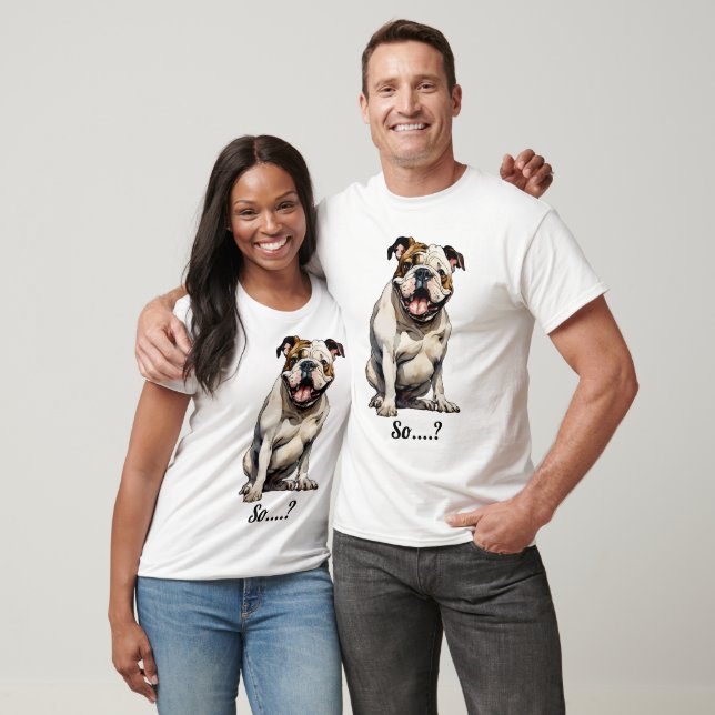 Personalisierter Bulldog-T - Shirt (Unisex)