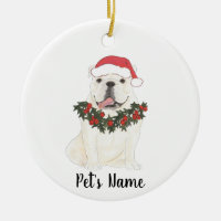 Personalisierter Bulldog (weiß)